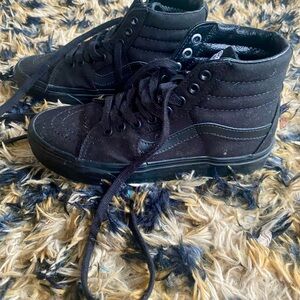 Vans Black High-Top Sneakers with Suede Upper 6.5 Women’s Skate Shoe